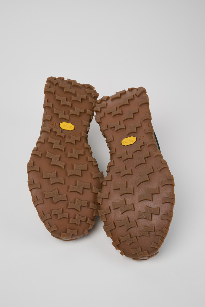 Camper Drift Trail - Grüner Herrensneaker aus Textil und Nubukleder.
