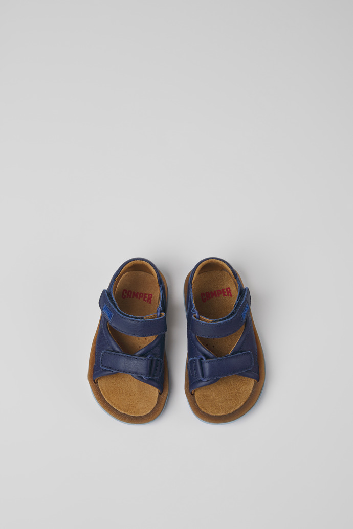 Camper Bicho - Marineblaue Kindersandale aus Leder