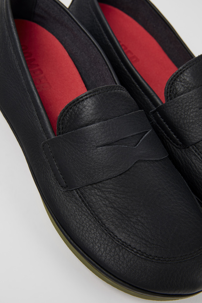 Camper Right - Schwarze Lederloafer für Damen