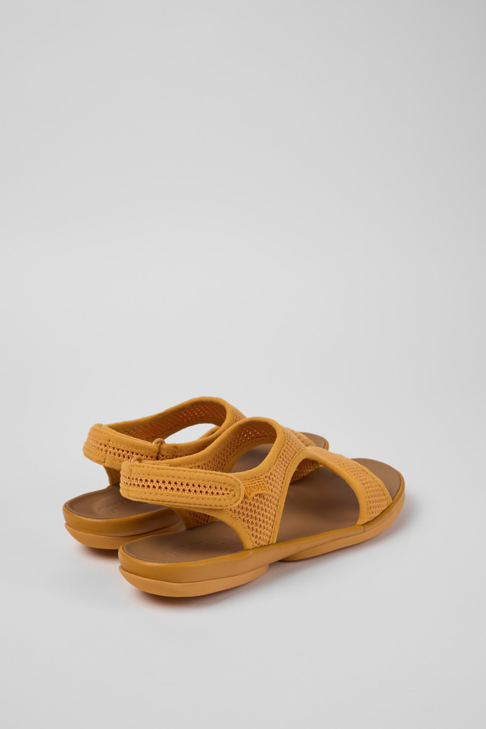 Camper Right - Orange Damensandalen aus Textil/Leder
