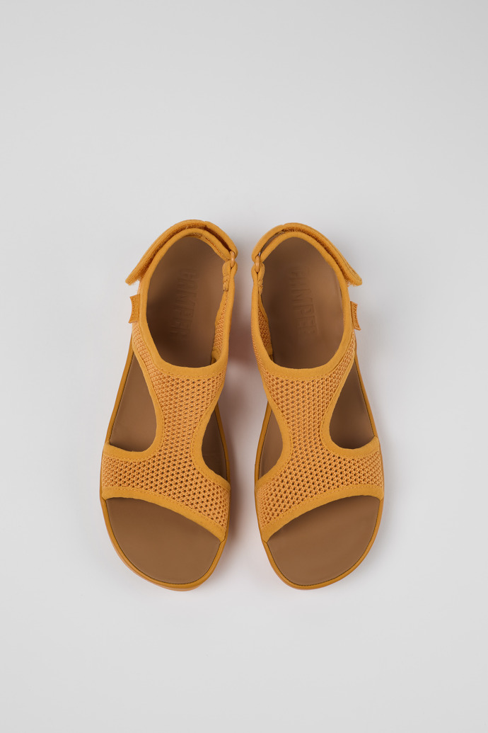 Camper Right - Orange Damensandalen aus Textil/Leder