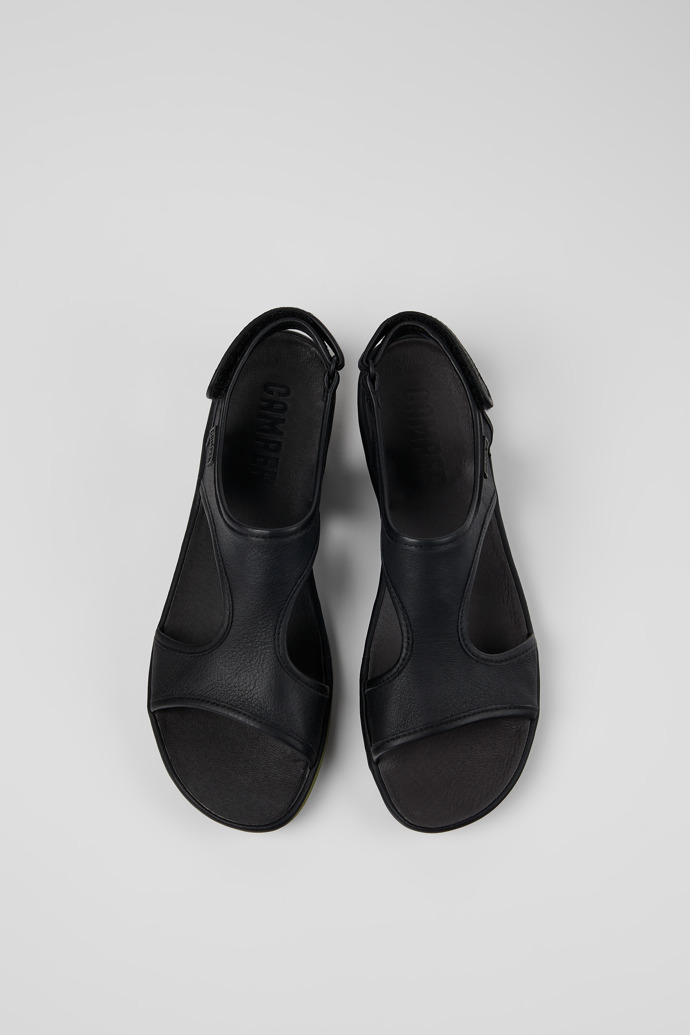 Camper Right - Schwarze Ledersandalen für Damen