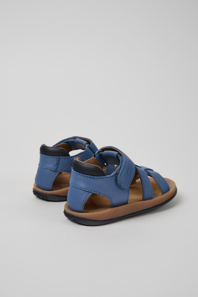 Camper Bicho - Blaue Kindersandale aus Leder.