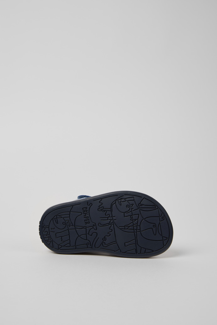 Camper Bicho - Blaue Kindersandale aus Leder.