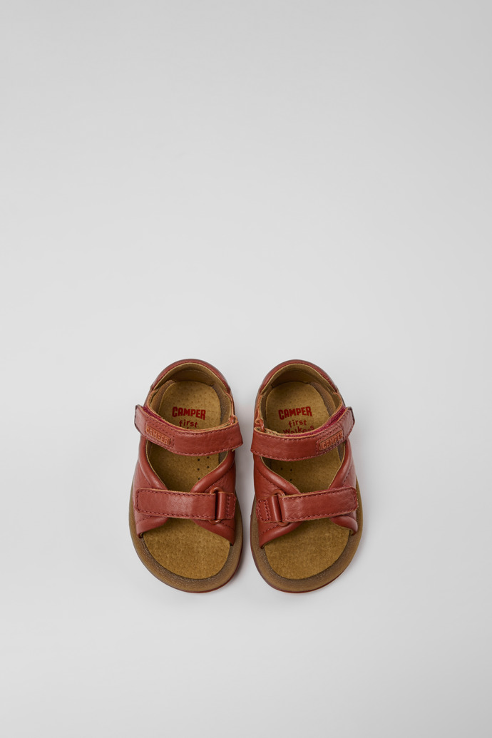 Camper Bicho - Rote Kindersandale aus Leder