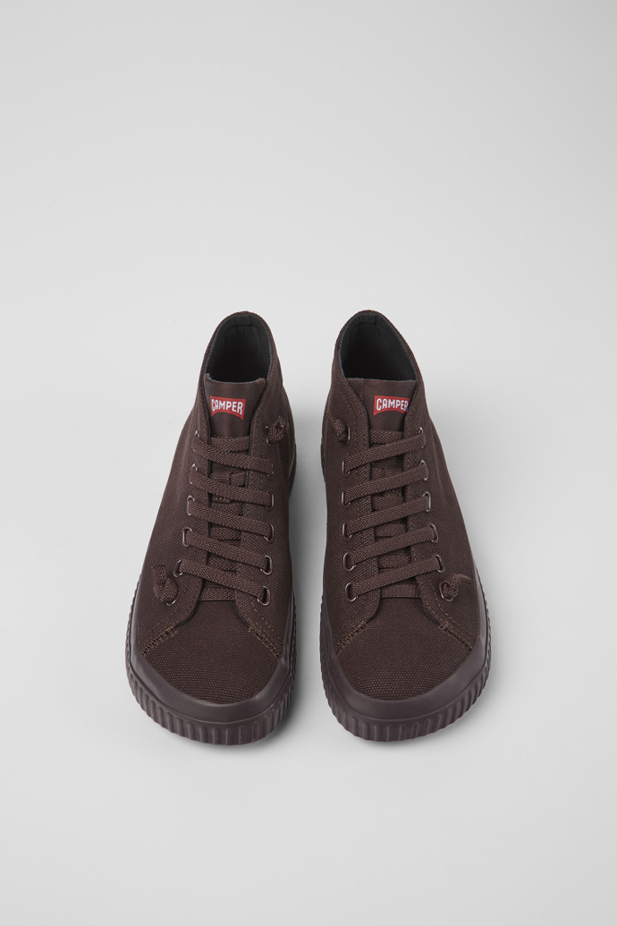 Camper Peu Roda - Weinrote Textilstiefel für Damen.