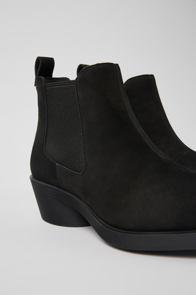 Camper Bonnie - Schwarze Damenstiefelette aus Nubukleder