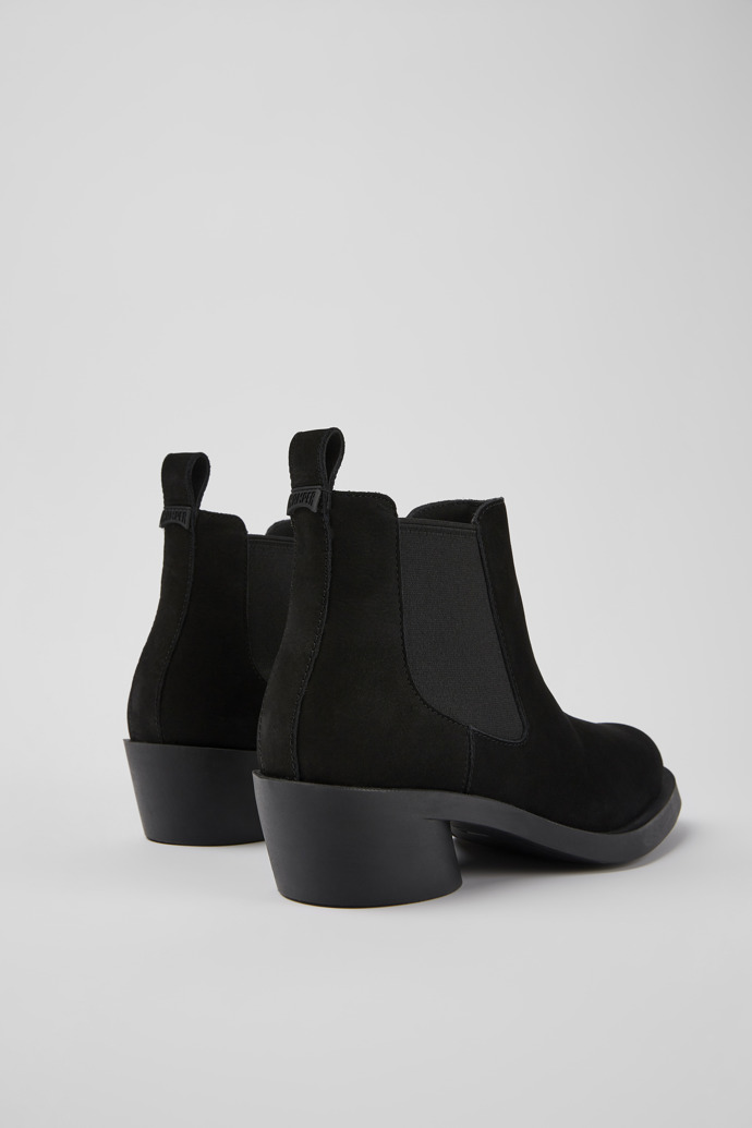 Camper Bonnie - Schwarze Damenstiefelette aus Nubukleder