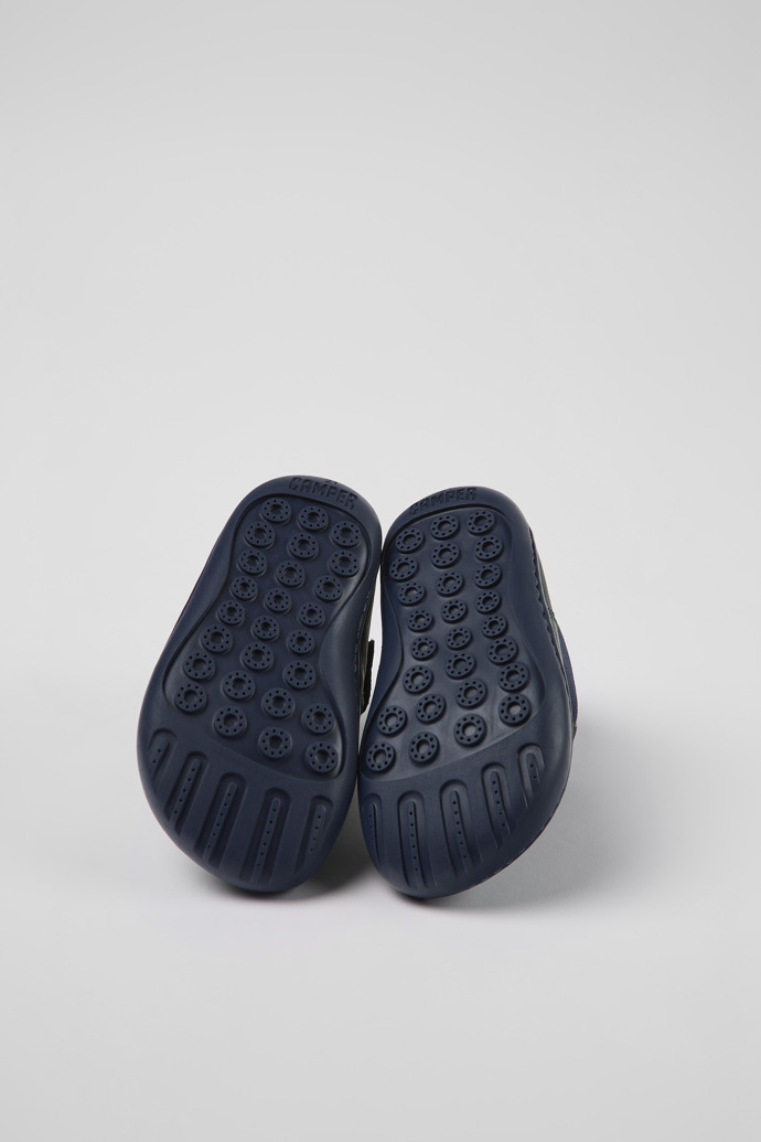 Camper Peu - Grün-blauer Kinderstiefel aus Leder