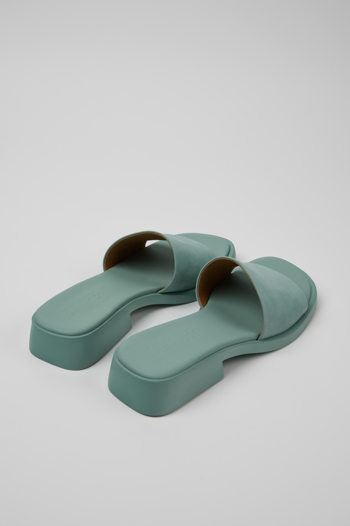 Camper Dana - Grüne Sandalen aus Nubukleder für Damen.