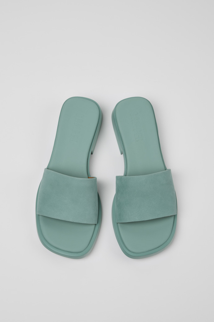Camper Dana - Grüne Sandalen aus Nubukleder für Damen.