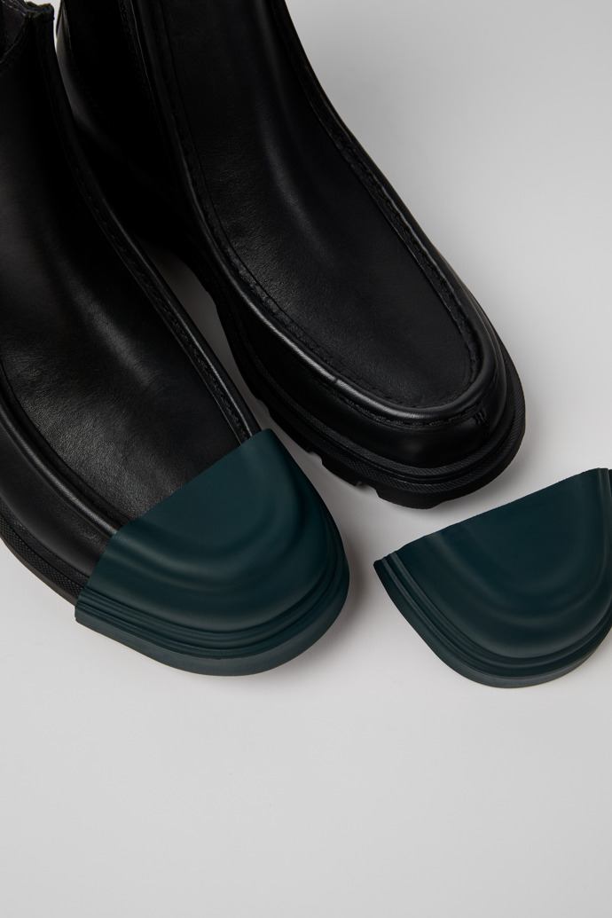 Camper Junction - Schwarzer Chelseastiefel für Damen aus Leder