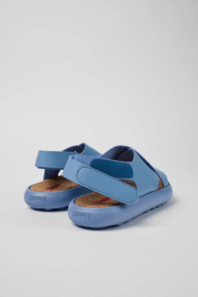 Camper Pelotas Flota - Blaue Damensandalen aus Leder mit Kreuzriemen