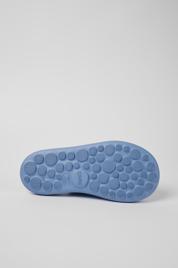 Camper Pelotas Flota - Blaue Damensandalen aus Leder mit Kreuzriemen