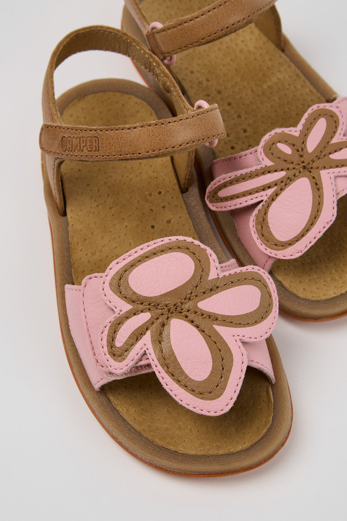 Camper Twins - Mehrfarbige Kindersandalen aus Leder.