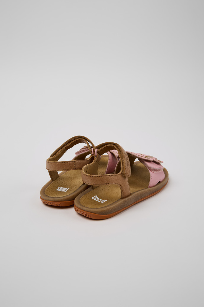Camper Twins - Mehrfarbige Kindersandalen aus Leder.