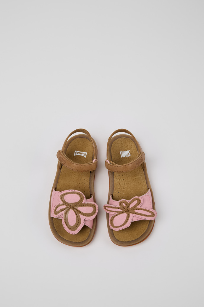 Camper Twins - Mehrfarbige Kindersandalen aus Leder.