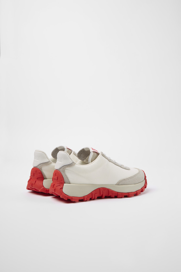 Camper Drift Trail - Weißer Kindersneaker aus Leder und Textil