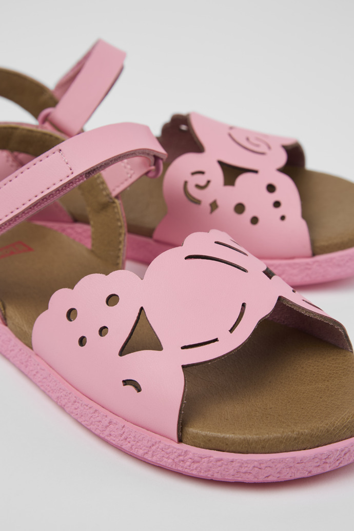 Camper Twins - Rosafarbene Ledersandalen