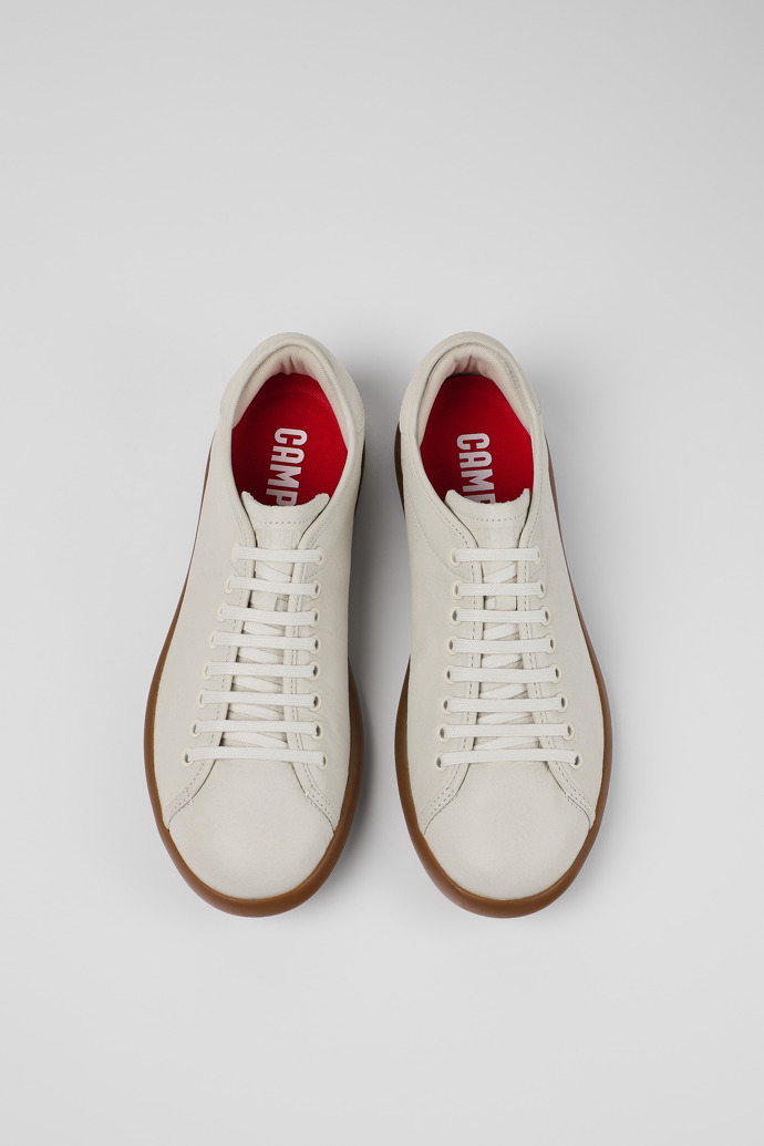 Camper Pelotas Soller - Weißer Herrensneaker aus Leder.