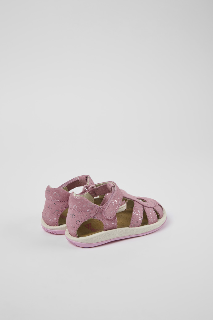 Camper Bicho - Rosafarbene Sandalen aus Nubukleder