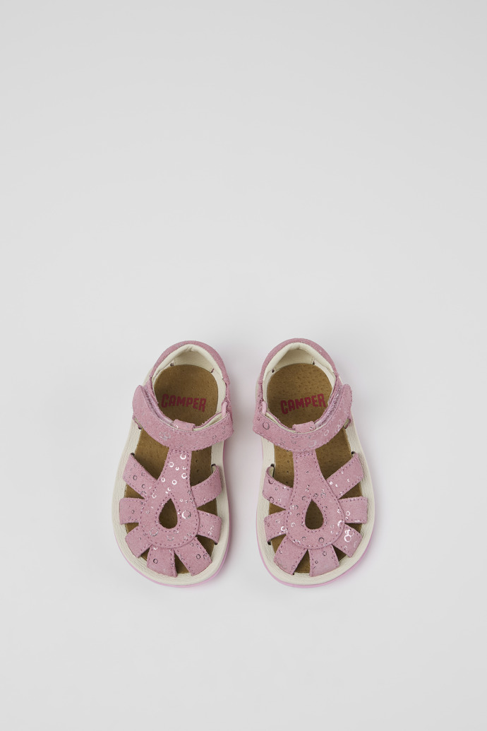 Camper Bicho - Rosafarbene Sandalen aus Nubukleder