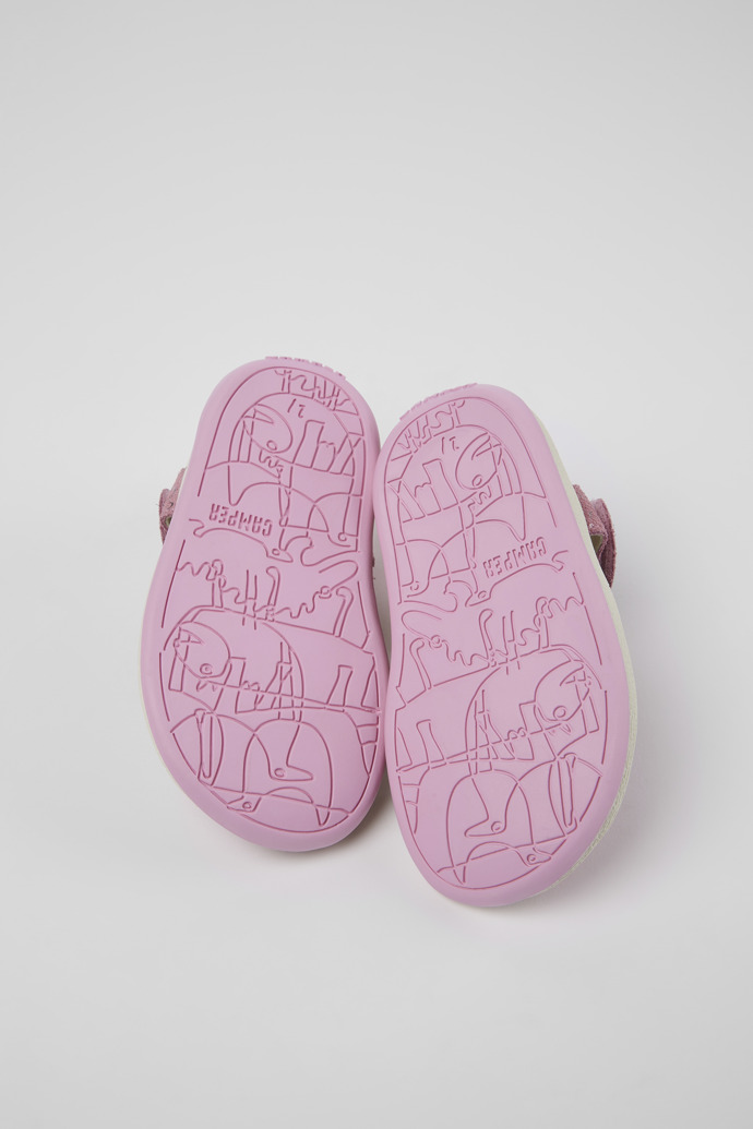 Camper Bicho - Rosafarbene Sandalen aus Nubukleder