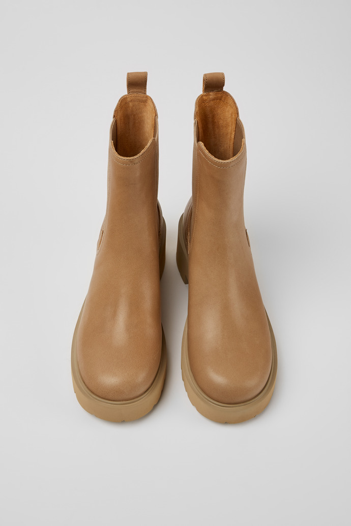 Camper Milah - Beiger Chelseastiefel für Damen aus Leder