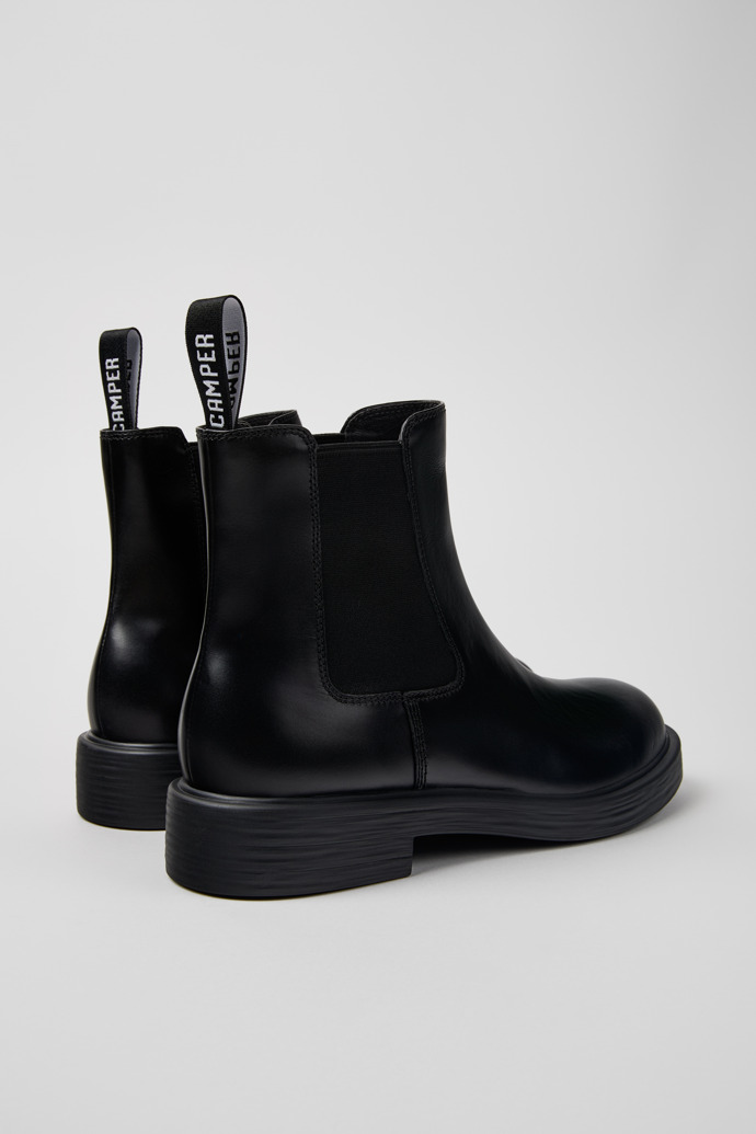 Camper Dean - Schwarze Herrenstiefelette aus Leder.