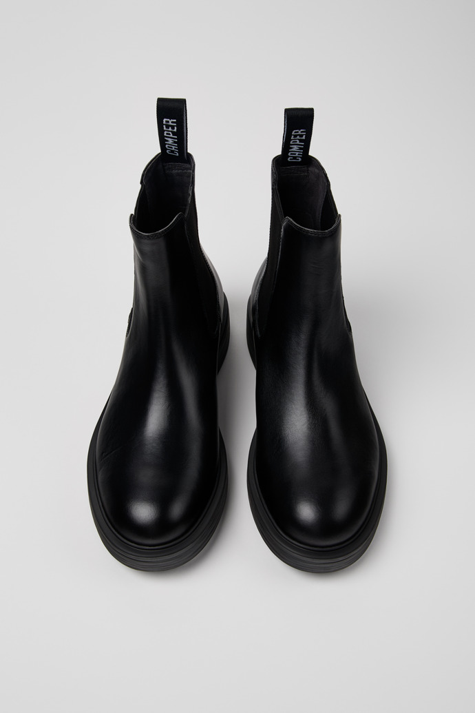 Camper Dean - Schwarze Herrenstiefelette aus Leder.