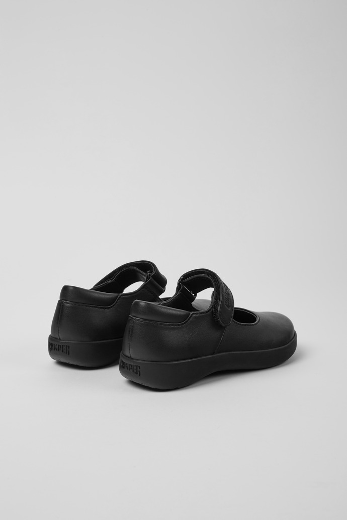 Camper Spiral Comet - Schwarzer Kinderschuh aus Leder.