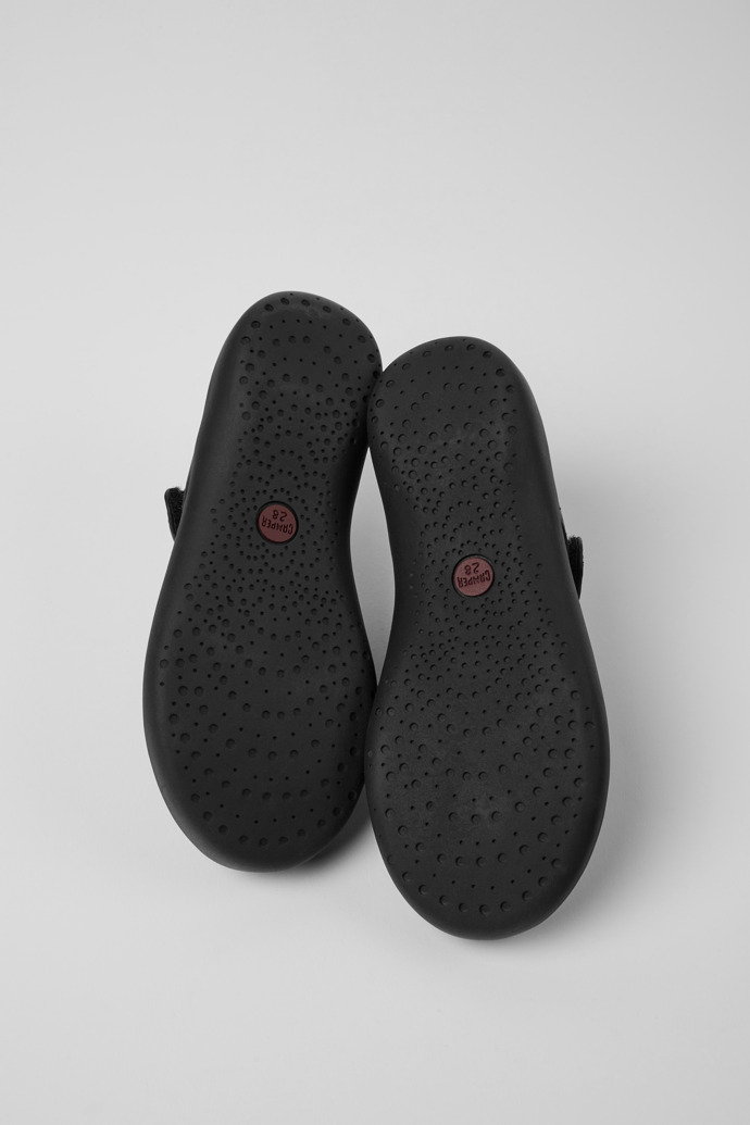 Camper Spiral Comet - Schwarzer Kinderschuh aus Leder.