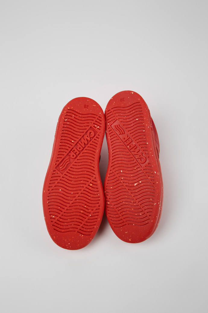 Camper Runner - Roter Kindersneaker aus Leder.
