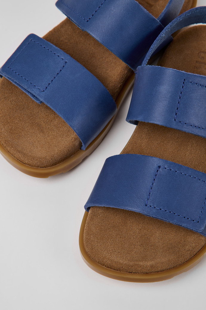 Camper Brutus Sandal - Blaue Kindersandale aus Leder
