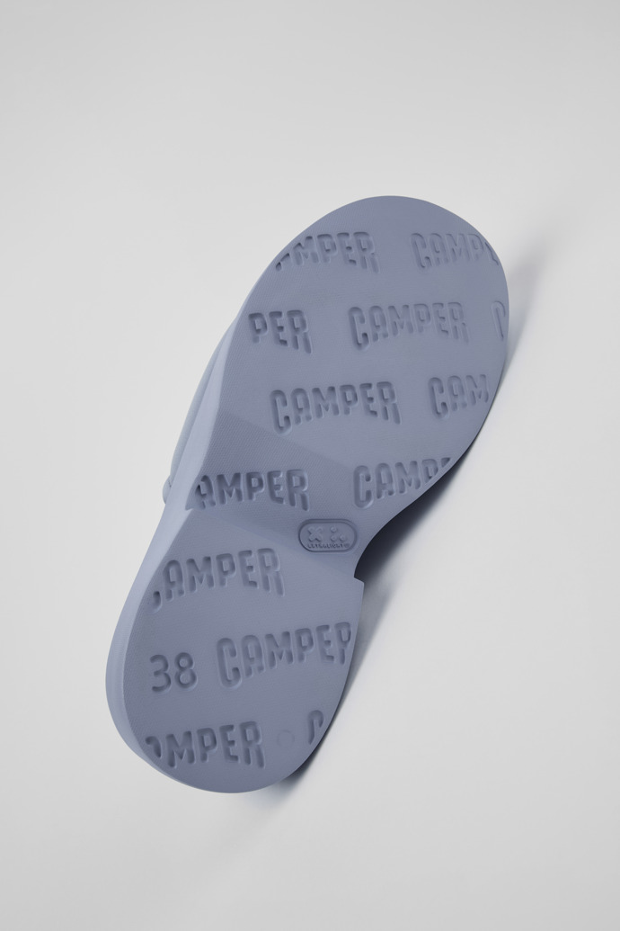 Camper Tasha - Blaue Lederpantoletten für Damen