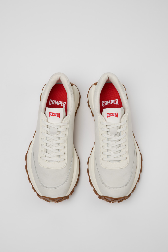 Camper Drift Trail - Weißer Herrensneaker aus Leder.