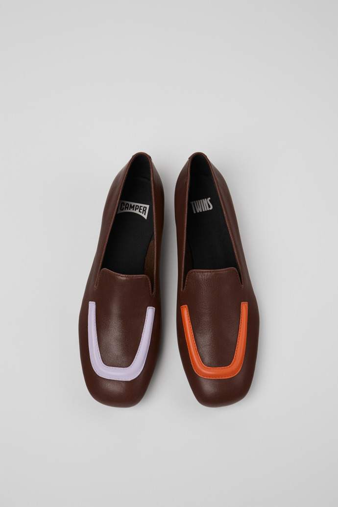 Camper Twins - Braune Damenballerinas aus Leder