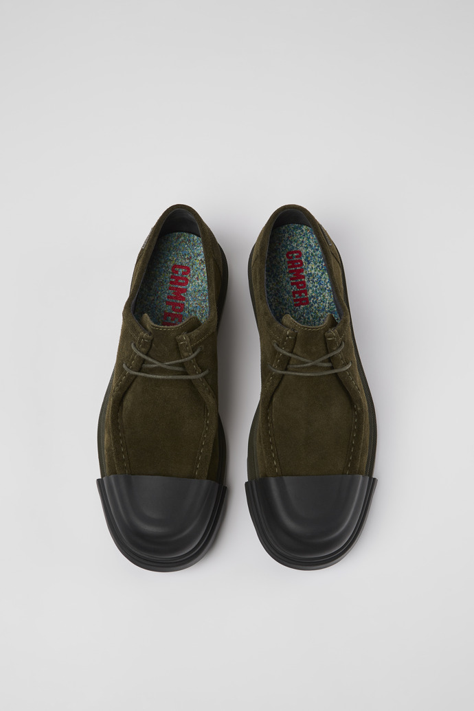 Camper Junction - Grüner Wallabee-Herrenschuh aus Nubukleder