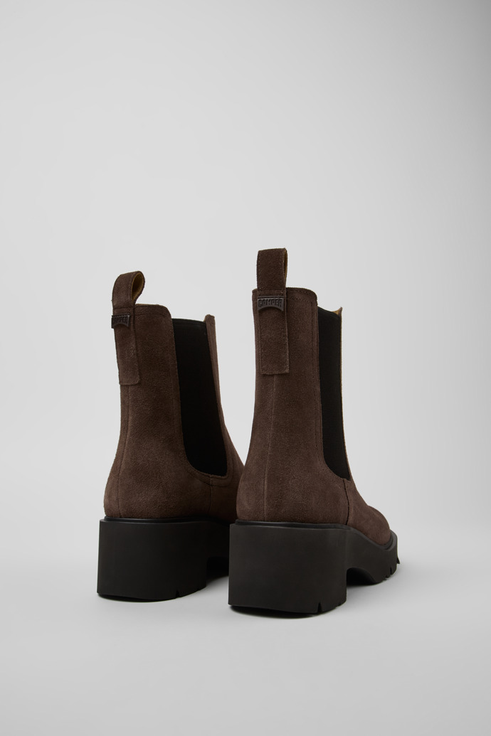 Camper Milah - Braune Damenstiefelette aus Nubukleder
