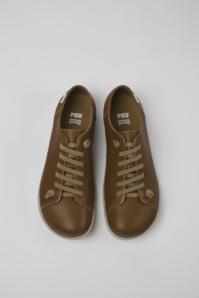 Camper Peu - Brauner Basketballschuh aus Leder für Herren