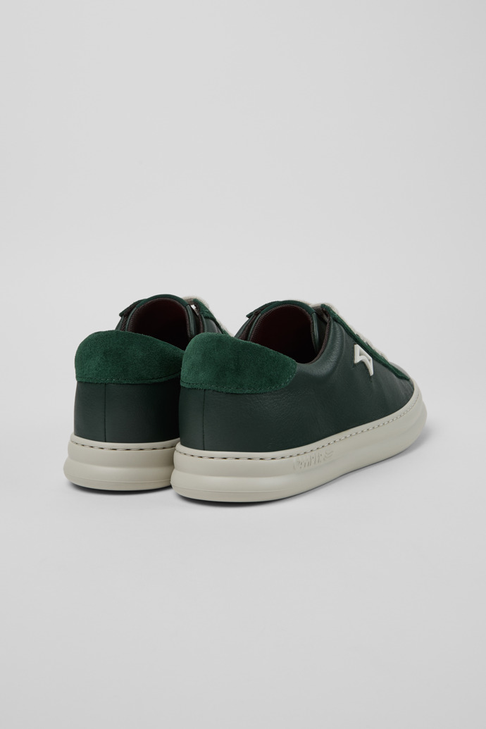 Camper Runner - Grüner Damensneaker aus Leder und Nubukleder.