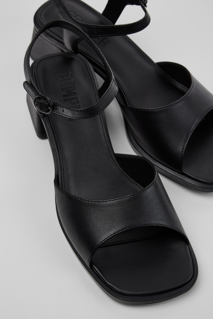Camper Kora Sandal - Schwarze Ledersandale für Damen.