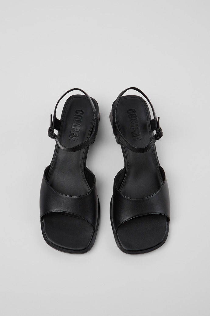 Camper Kora Sandal - Schwarze Ledersandale für Damen.
