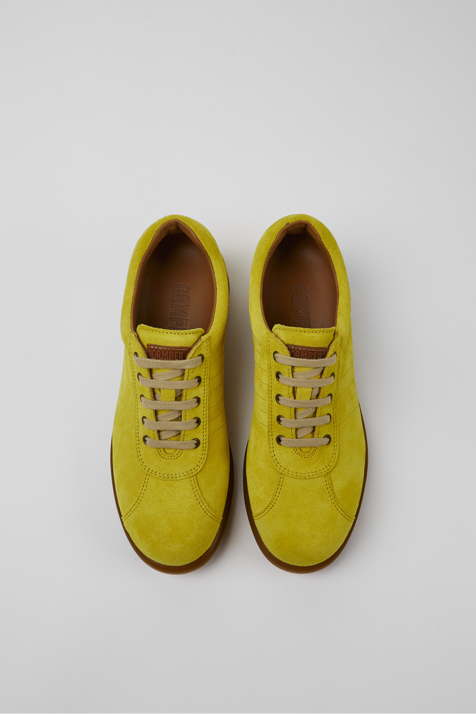 Camper Pelotas - Gelber Damensneaker aus Nubukleder