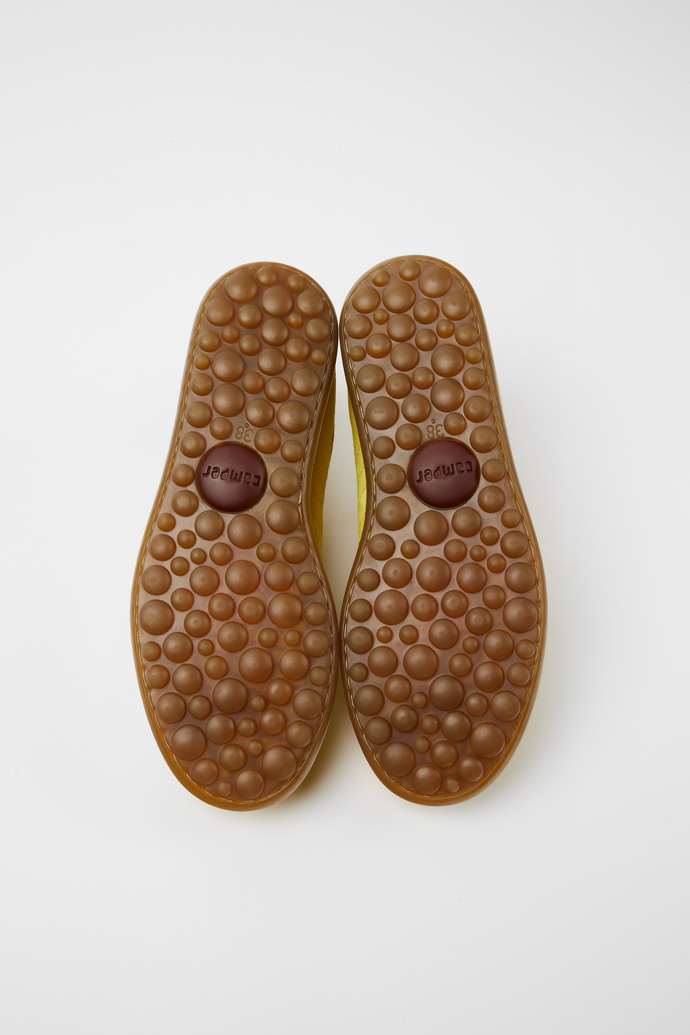 Camper Pelotas - Gelber Damensneaker aus Nubukleder
