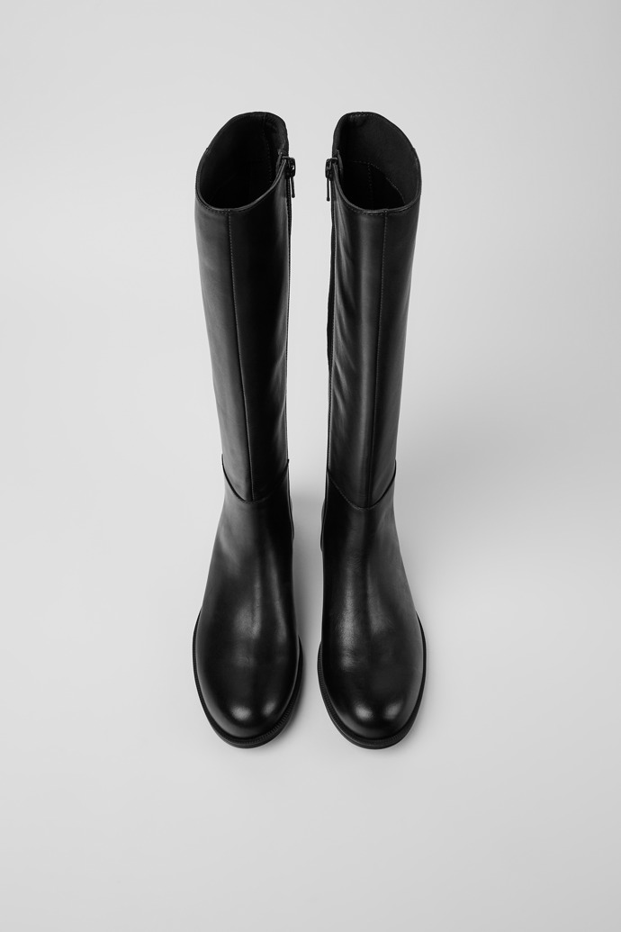 Camper Mil 1913 - Schwarzer hoher Lederstiefel für Damen.