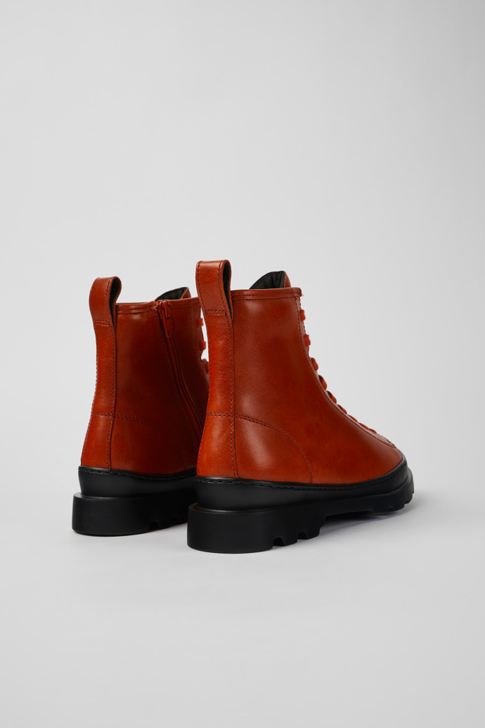 Camper Brutus - Roter Damenschnürstiefel aus Leder