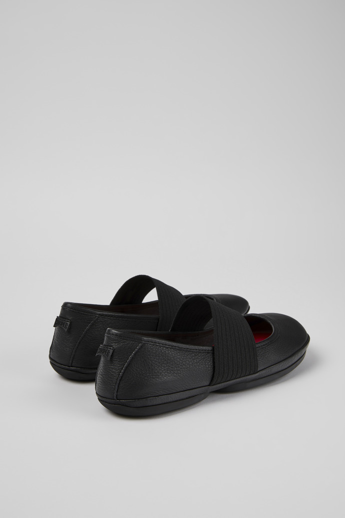 Camper Right Nina - Schwarzer Lederballerina für Damen.