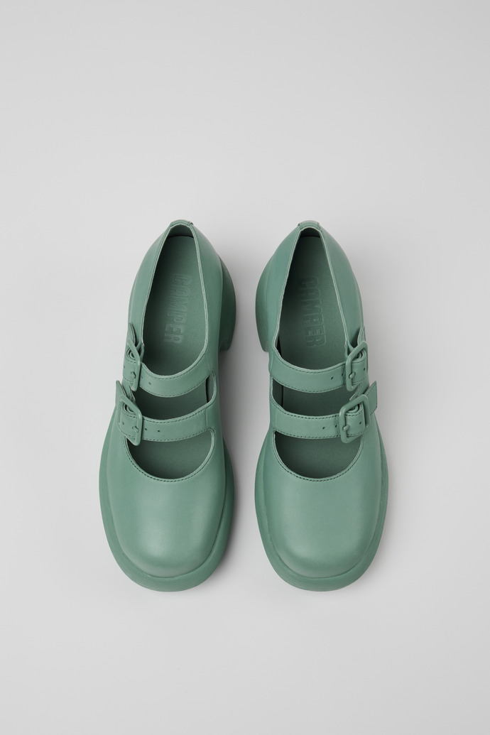 Camper Thelma - Grüne Lederschuhe für Damen.