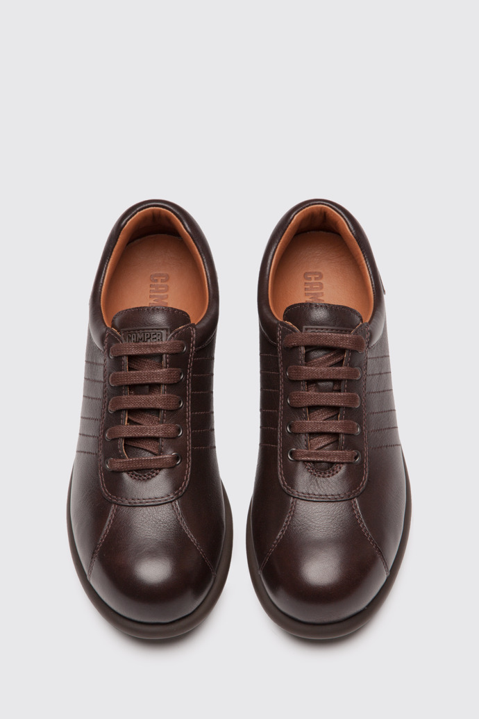 Camper Pelotas - Dunkelbrauner Lederschuh für Damen